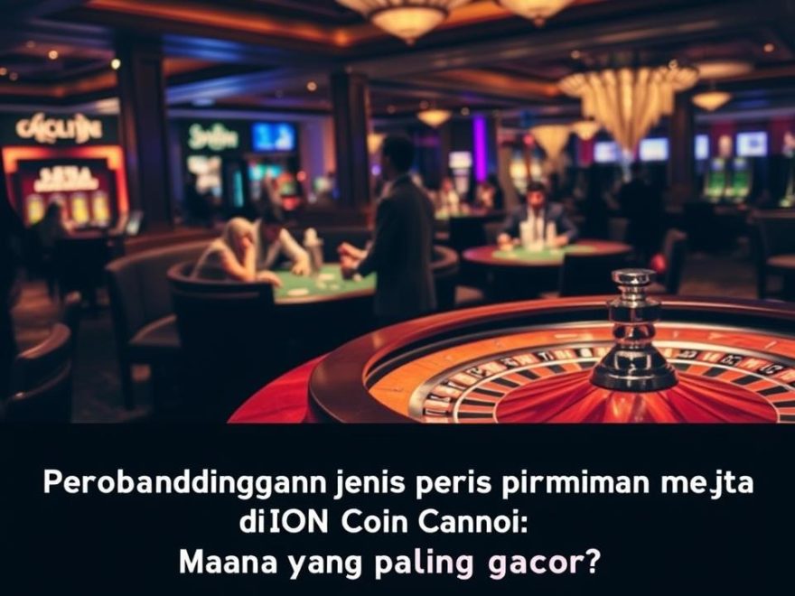 Perbandingan Jenis Permainan Meja di ION Casino